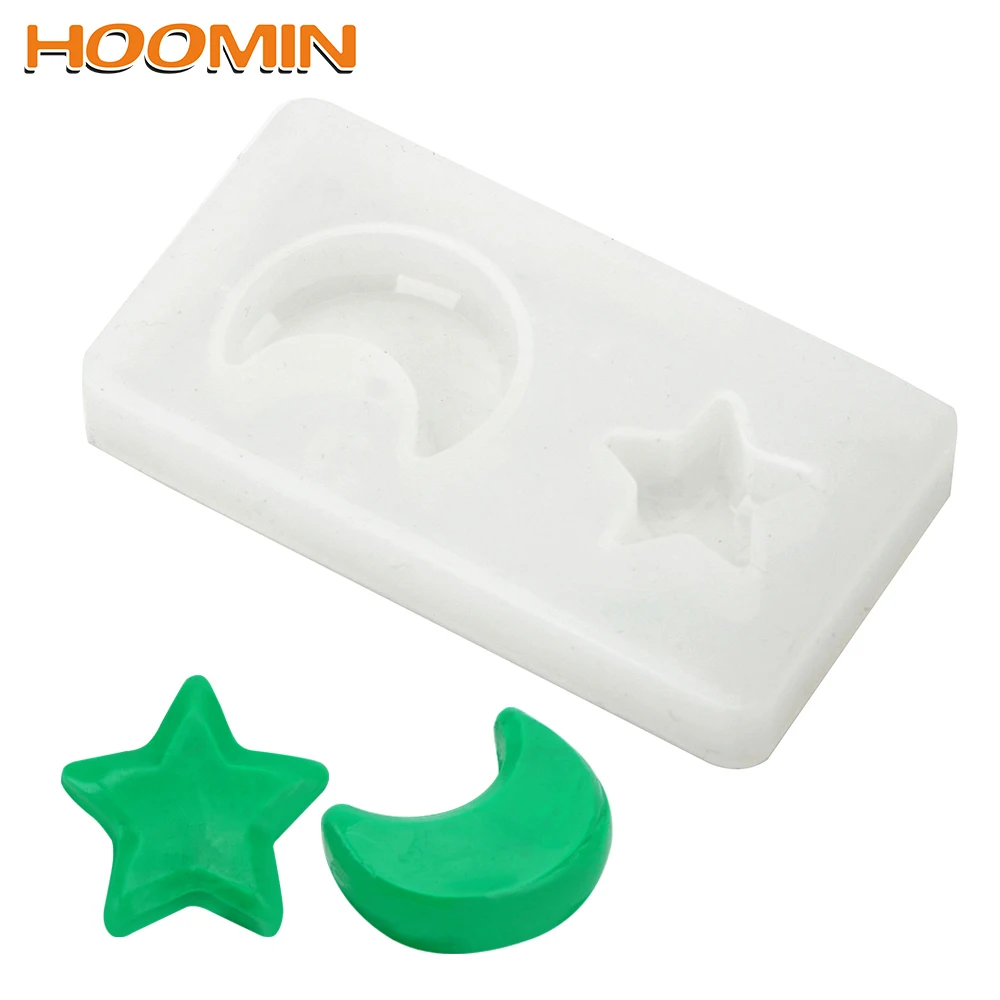 

HOOMIN Fondant Cake Mold Chocolate Mould Geometric Semi-circle Sugar Mold Moon Star Ice Block Mould Cake Decoration Tools