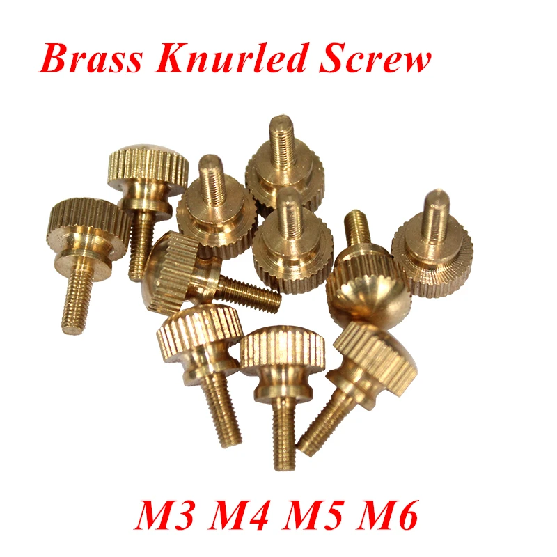 105pcsBrassKnurledheadHandScrewwithstepbrassHandtighten