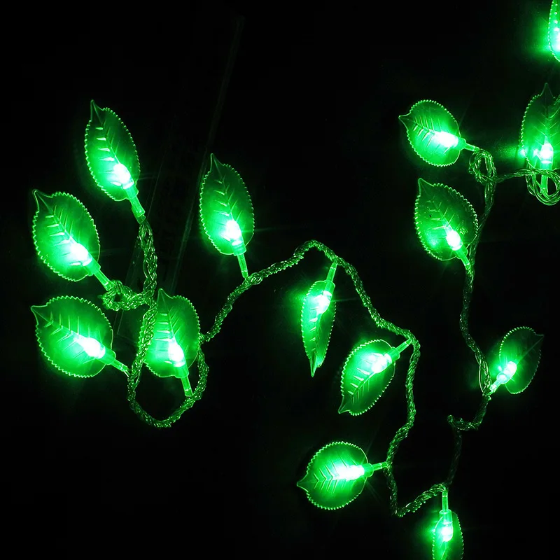 BTgeuse светодиодный светильник-гирлянда, сказочный светильник s 10 м, светильник в виде листьев розы s для Рождества, свадьбы, комнаты, сада, украшения на батарейках