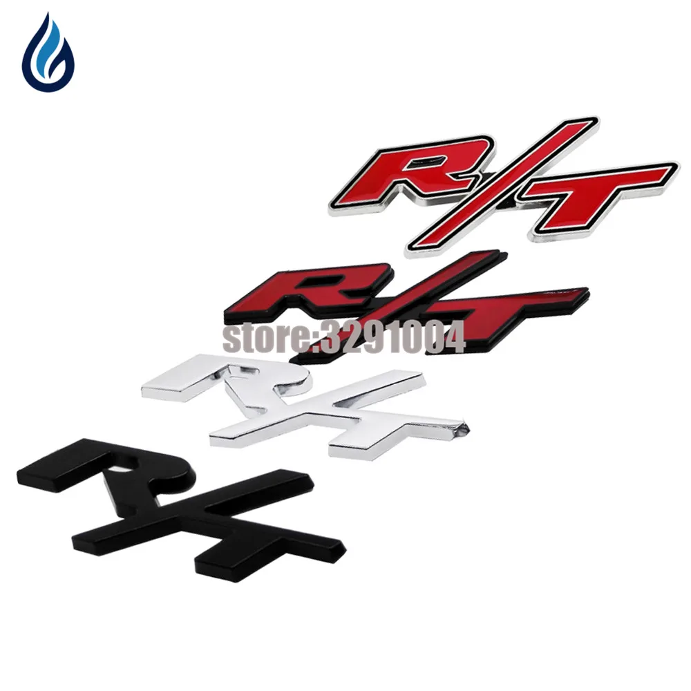 Metal Car Sticker Automobile Emblem Badge Trunk Body Decals RT Logo For