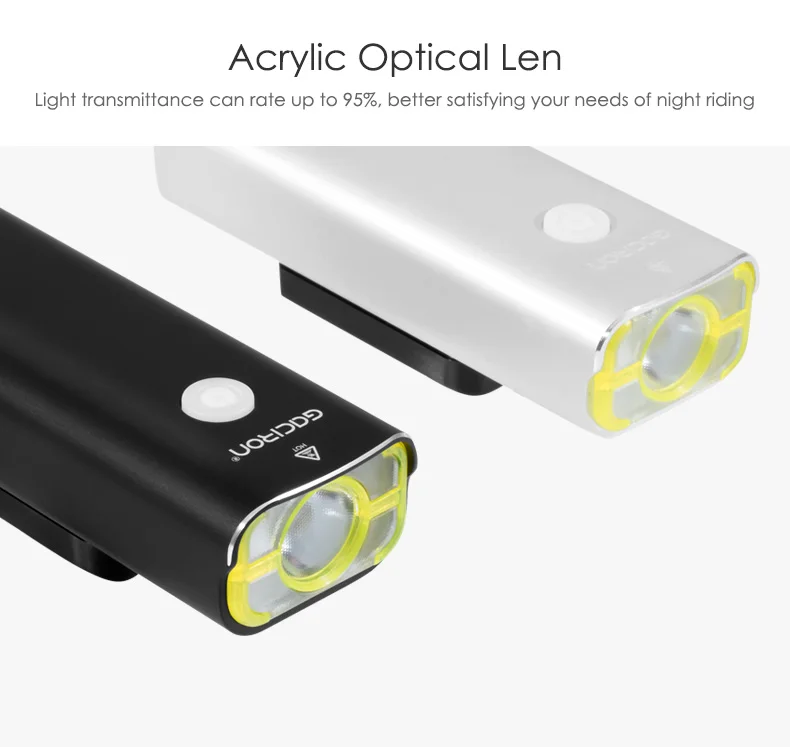 Top Gaciron 400Lm USB Rechargeable Bicycle Front Light 18650 Battery LED MTB Handlebar Flashlight Cycling Road Bike Headlight Torch 10