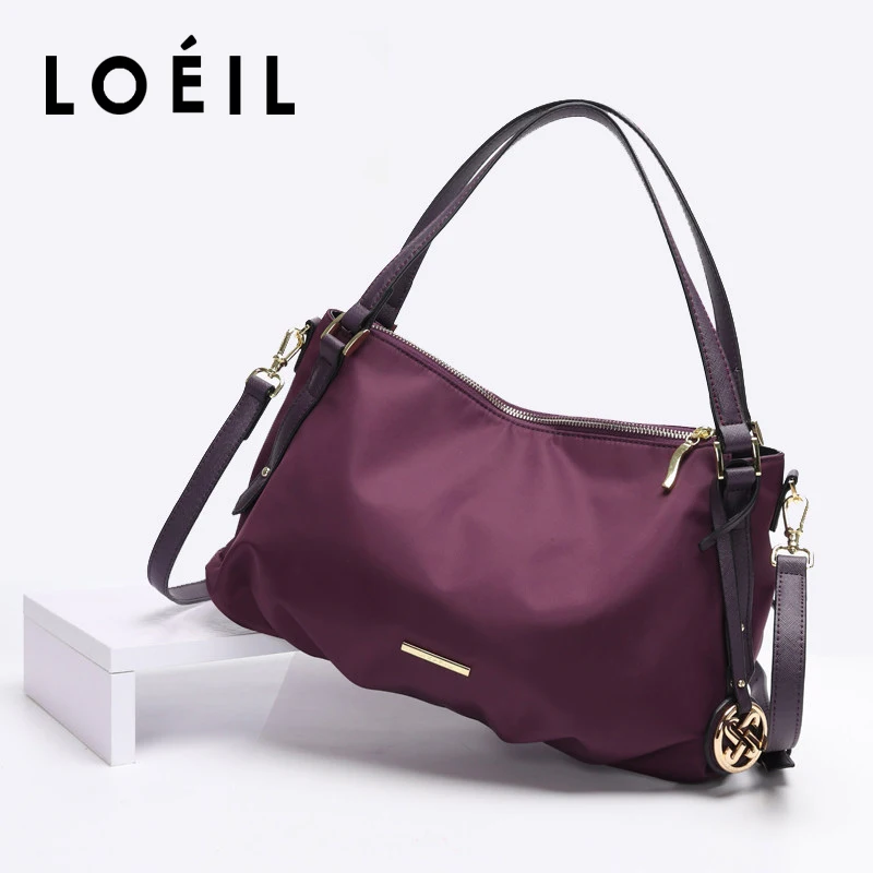 

LOEIL 2018 nylon handbag European and American style travel bag shoulder diagonal bag middle-aged ladies handbag