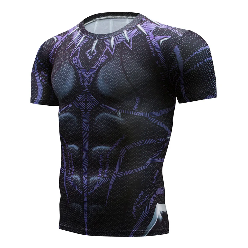

Classic Superman Rashgard Man Running Shirt Men Short Sleeve Soccer Jerseys Men's Compression Tights Fitness Sports Wear