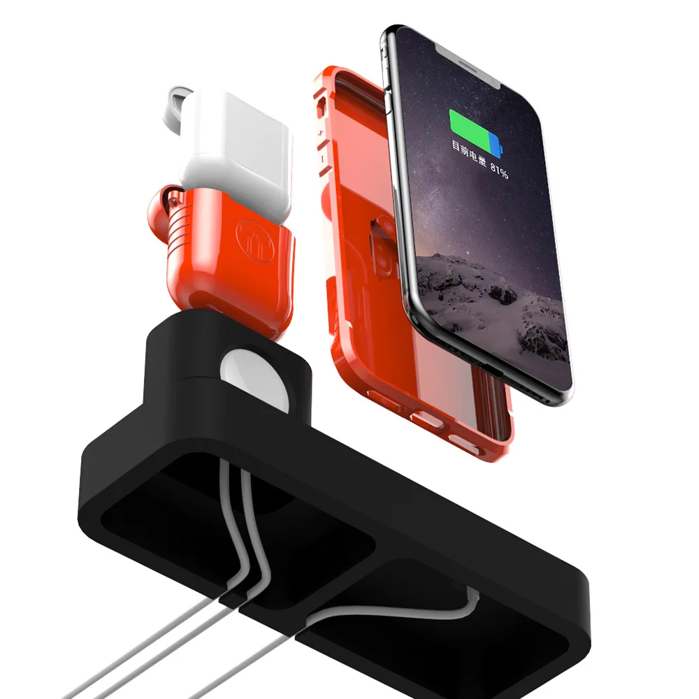 FDGAO 3 in 1 Charging Holder Dock Station Charger Stand For iPhone XR XS X 8 7 6s 6 Plus for Apple