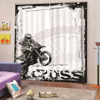 

3D Digital Print Motorcycles Blackout Curtains Wedding Shapes Living Room Bedroom Window Office Hotel Home Decor Draps AP19