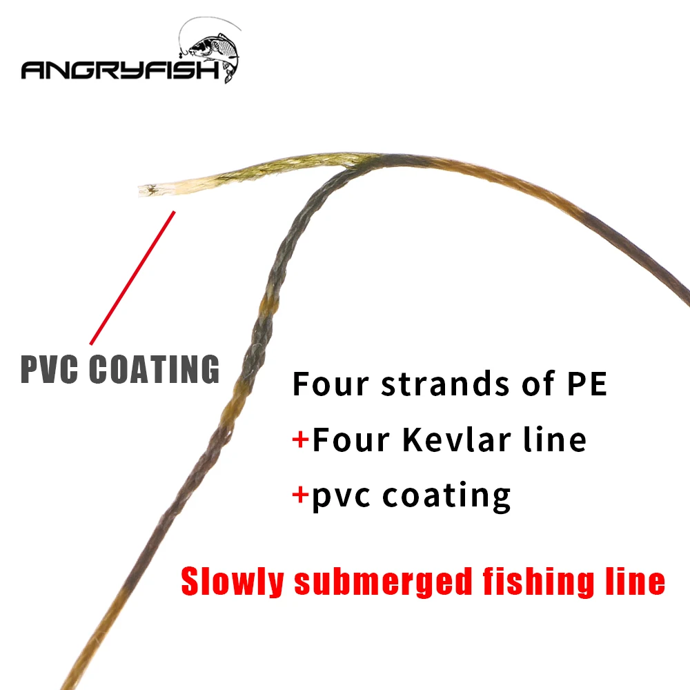 Angryfish 15m Carp fishing line Coated Hook Link 15LB 25LB 35LB Angryfish 15m Carp fishing line Coated Hook Link 15LB 25LB 35LB
