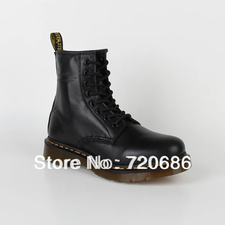 High Quality Dr.1460 8 black soft leather martin boots martin shoes for