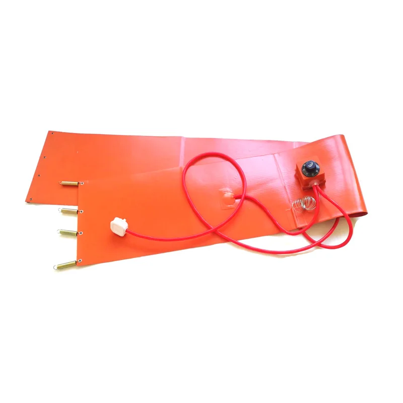 

230v 3000w 250*1840*1.5mm Silicone Oil Drum Heater dial thermostat on pad 2000mm lead wire