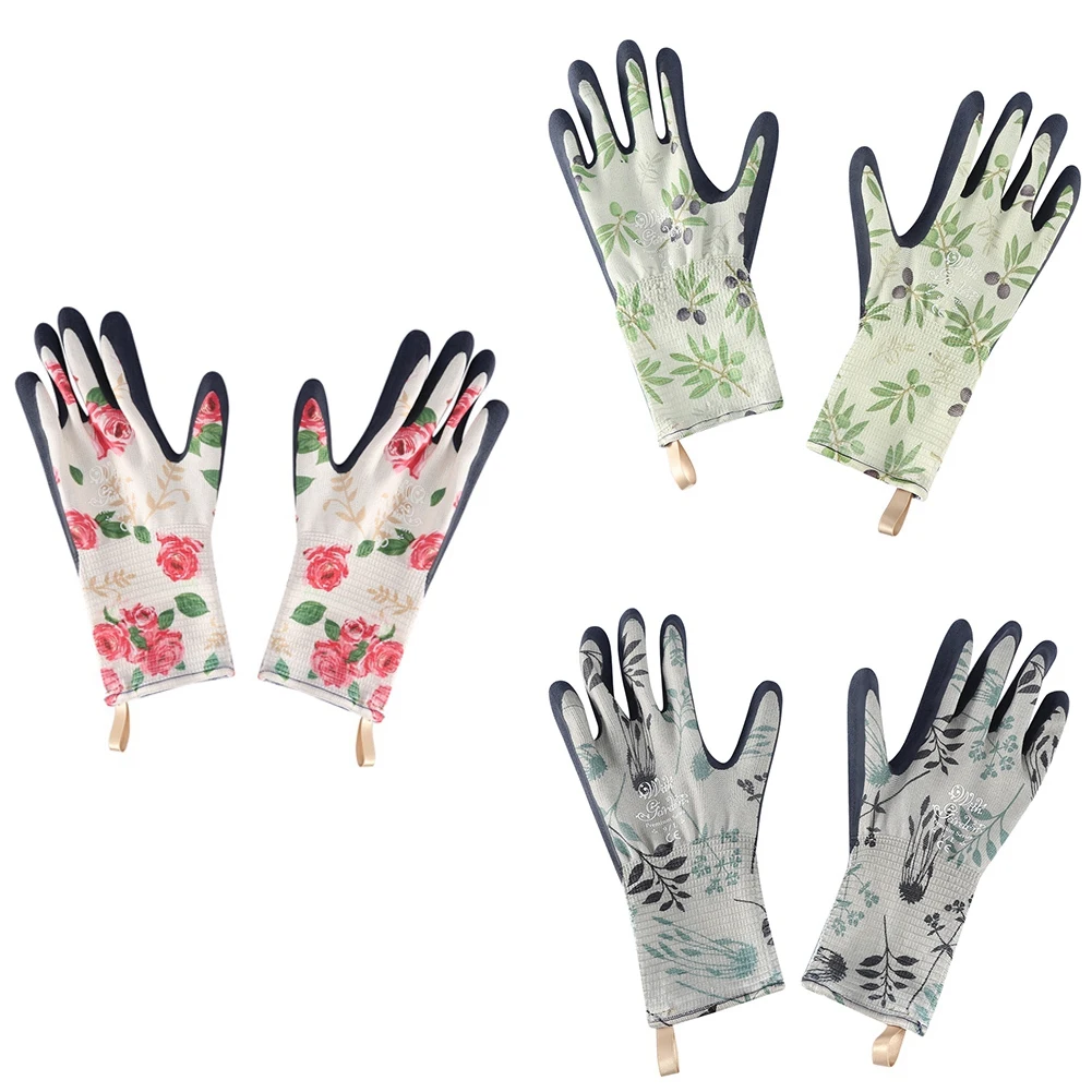 1 пара женские розовые обрезка сада перчатки длинные противоскользящие водонепроницаемые прокалывающиеся перчатки Садоводство Обрезка инструмент