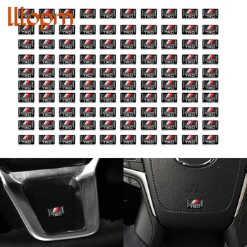 

100pcs Car small Decorative Badge Hub caps Steering wheel sticker For Toyota CROWN REIZ TRD Racing LOGO car styling accessories