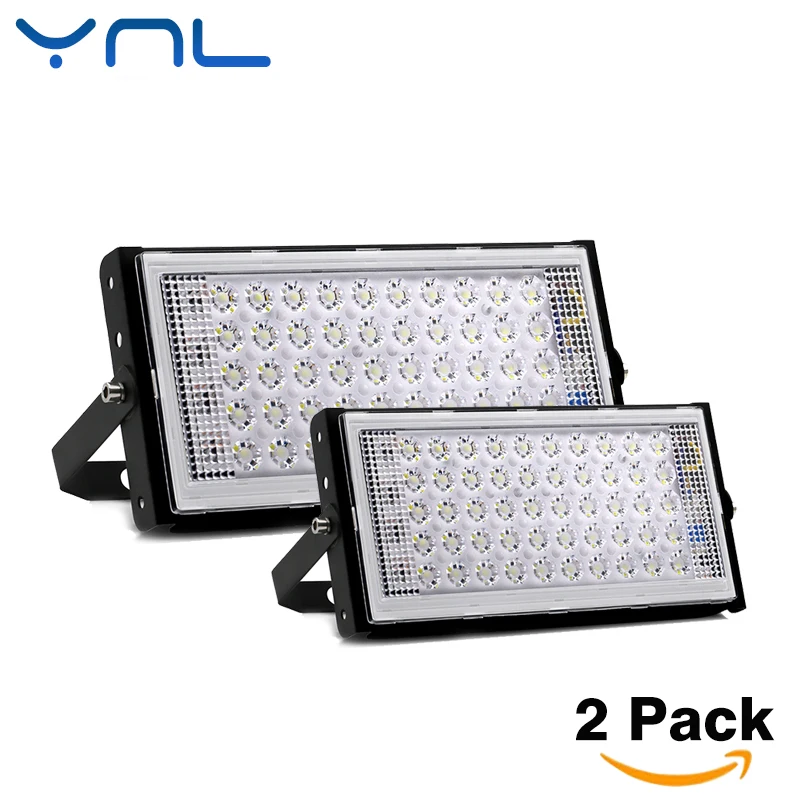 

2PCS YNL 50W Reflector LED Flood Light Waterproof IP65 220V Floodlight street Lamp Landscape Outdoor Lighting led cast spotlight