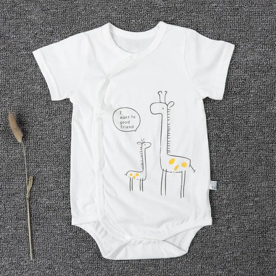 

Children Cotton Giraffe Animal Cartoon Printed Jumpsuit Newborn Baby Triangle Jumpsuits (59)
