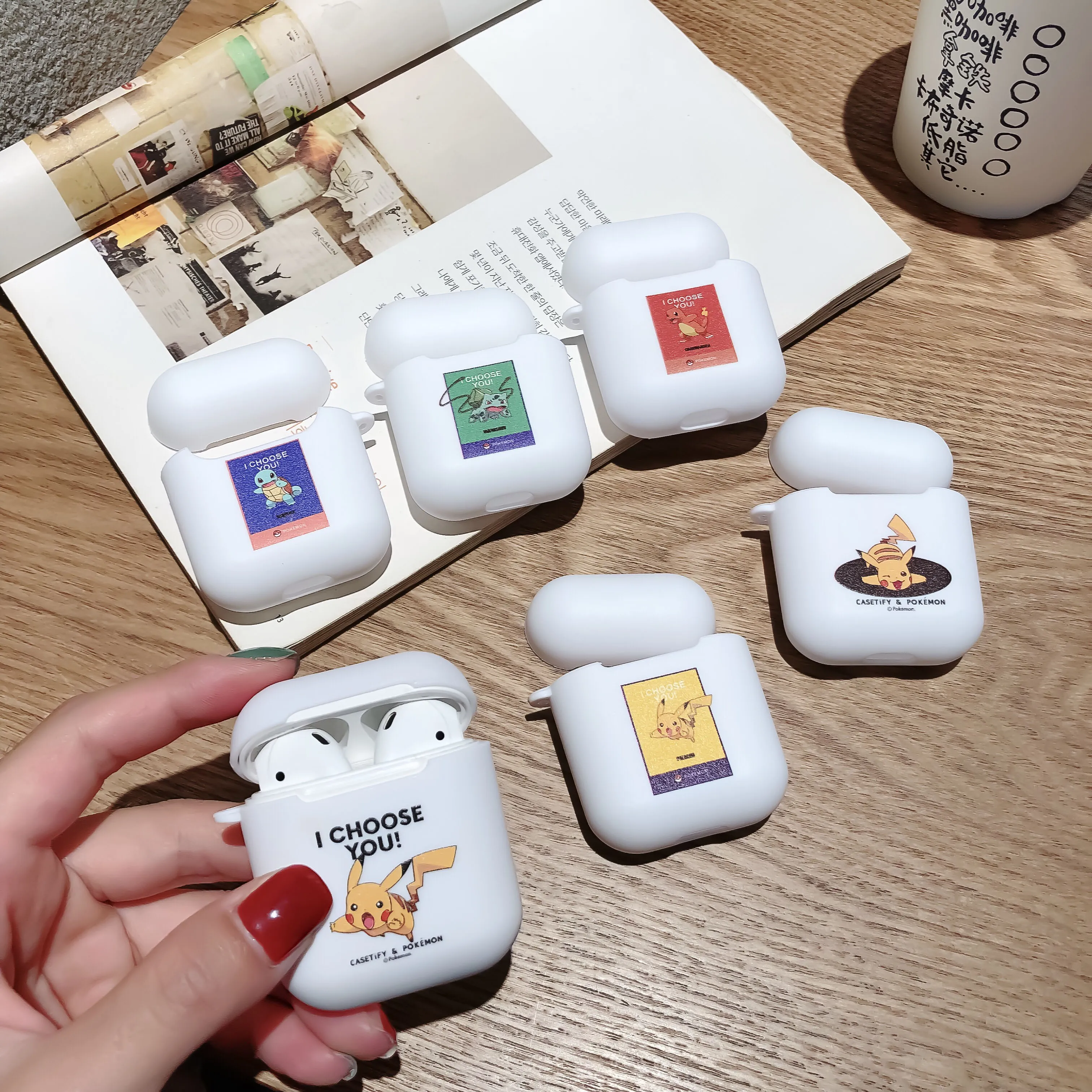 Cartoon Pokemons Pikachus Squirtle Bulbasaur Charmander Soft Silicone For Apple AirPods 2&1 Wireless Bluetooth Earphone Case