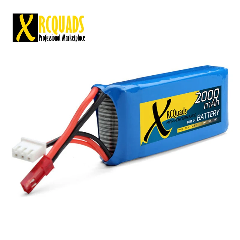 Upgrade Yizhan tarantula x6 7.4V 2000mAh 30C Lipo Battery Spare Parts for Wltoys V666 V353B | Игрушки и хобби