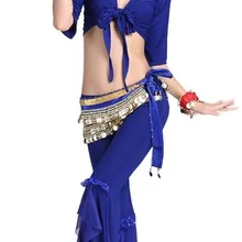 Костюм для танца живота хлопок женский танец живота ofdynamic Кол-во изделий три четверти рукав Топ рюшами брюки 338 цепь