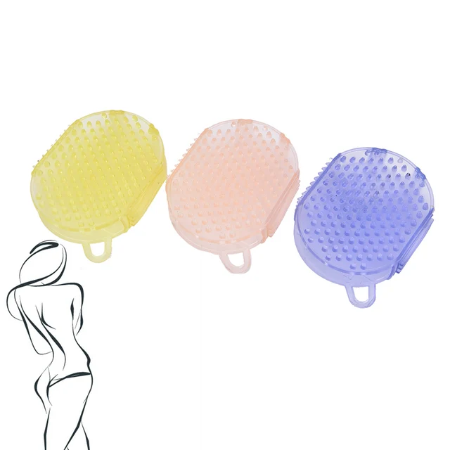 Best Price 1Pc Silicone Scrubber Scrub Spa Back Gloves Brush Body face clean makeup remover tool