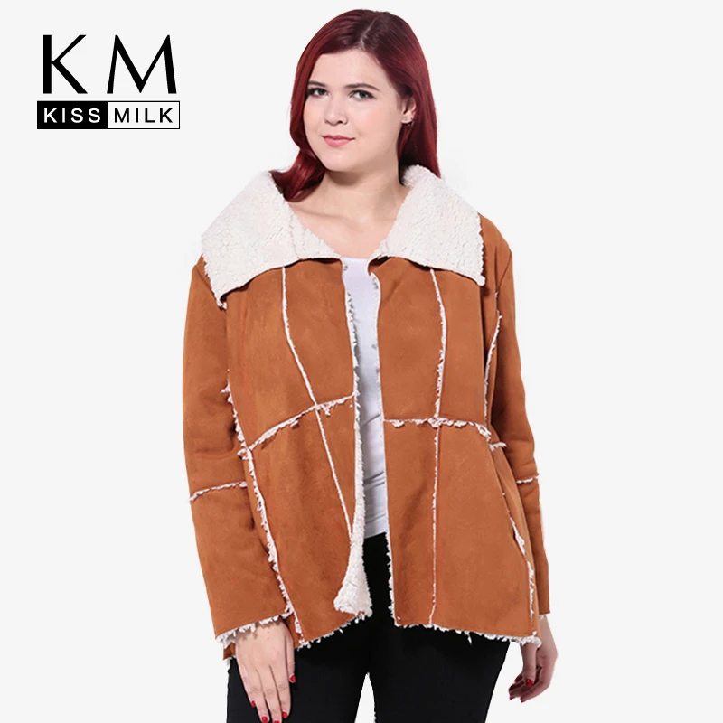 

Kissmilk 2016 Women Plus Size Big Large Size 3XL 4XL 5XL 6XL New Fashion Worsted Casual Loose Long Sleeve Coats Jacket