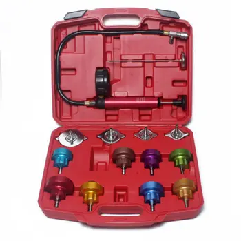 

14pc Radiator Pump Pressure Leak Tester Water Tank Detector Kit Aluminum Adapter