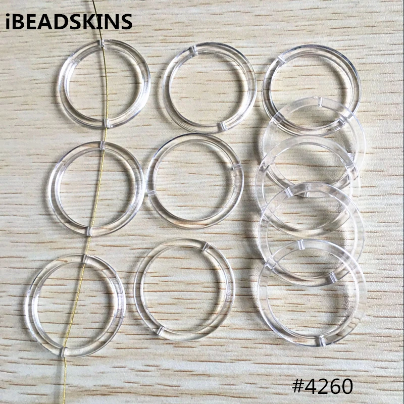 

New arrival! (choose color) 34mm 400pcs/lot clear Acrylic ring shape beads #4260(Design as shown :2 holes)