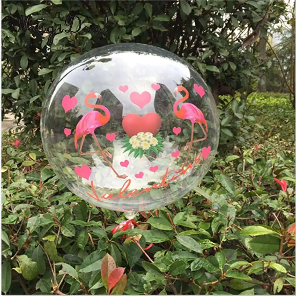 

Romantic Flamingo Vinyl Stickers for Bobo Clear Balloon DIY Labels Craft