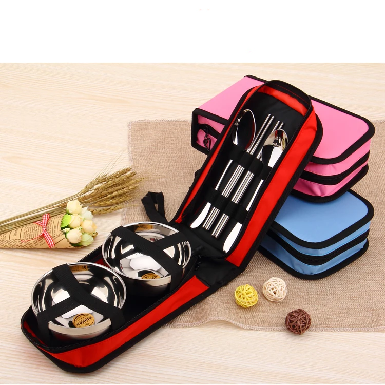 Wholesale Outdoor Camping Portable Stainless Steel Tableware Sets Picnic Cutlery Set | Дом и сад