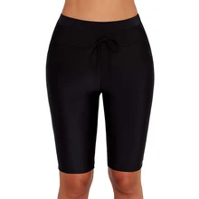 Летние женские купальные шорты по колено, одежда для плавания, пляжные брюки для плавания, женские эластичные плавки для купания, спортивные шорты для серфинга