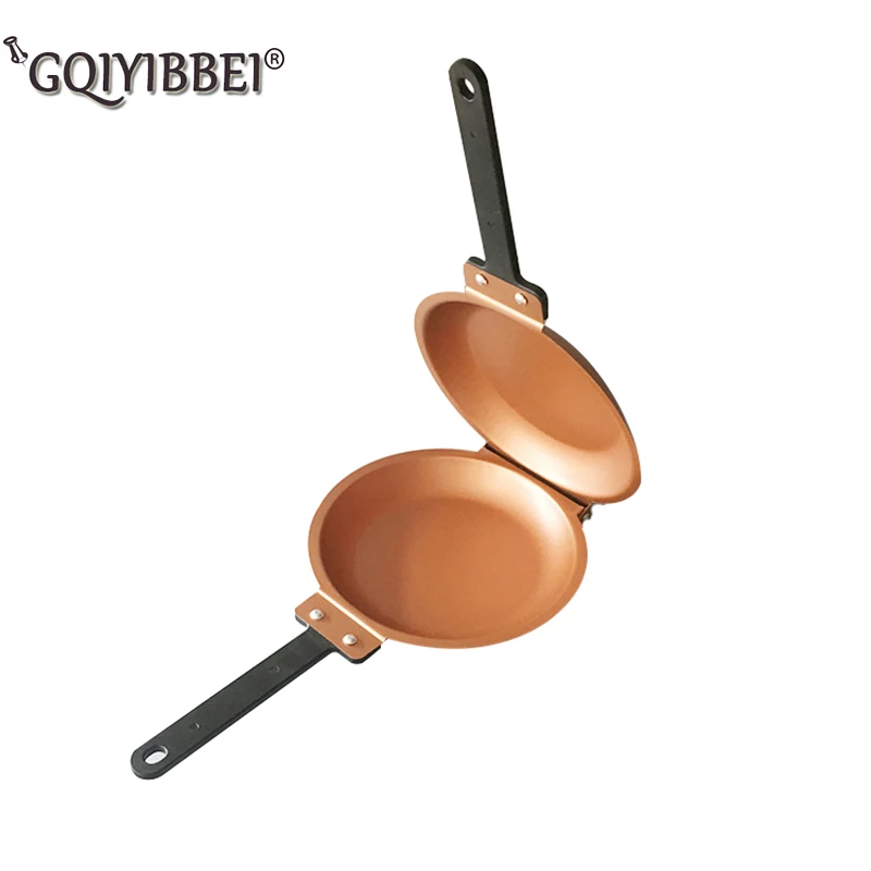 

GQIYIBBEI Round Non-stick Double - sided Frying Pan with Ceramic Coating and Induction Cooking Cake Pans Oven & Dishwasher Safe