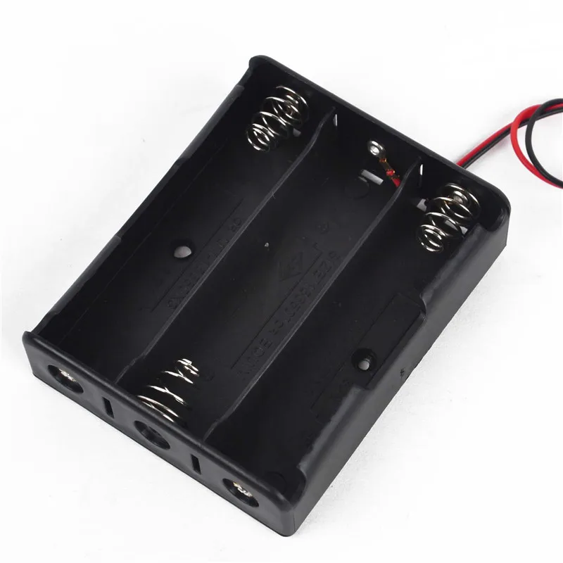 Battery Storage Box Holder Case With Wire Leads Durable Plastic
