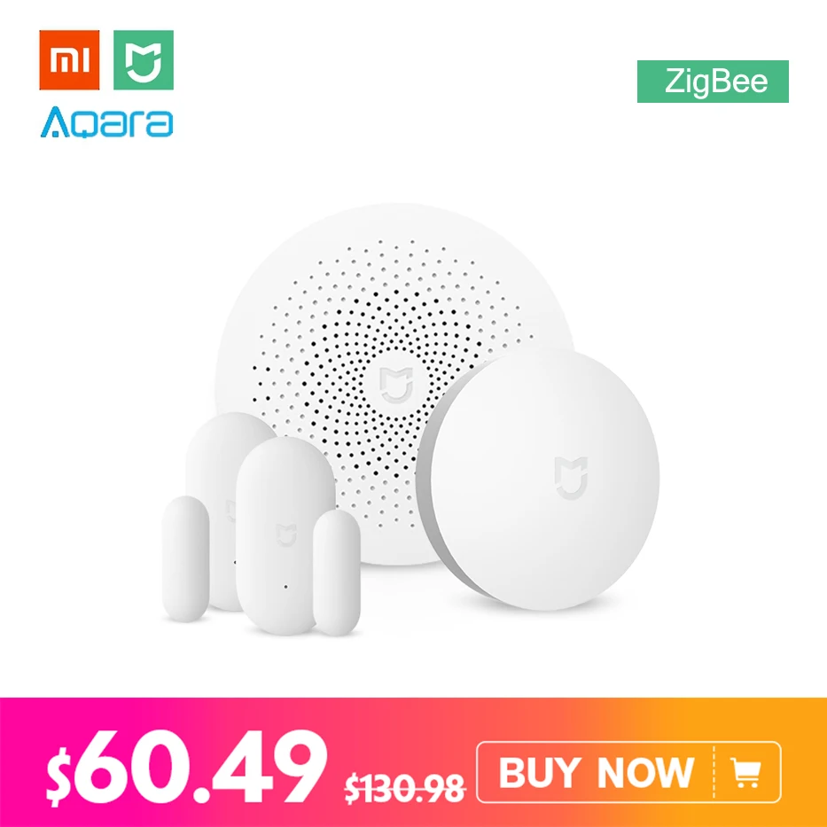 

Xiaomi MIJIA 4 in 1 Nurse Combo Bundle Smart Home Multifunction Hub Gateway Wireless Switch Window Door Sensor for Mi Home APP