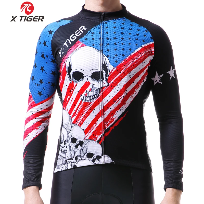

X-Tiger 2019 MTB Cycling Bicycle Clothing Long Sleeve Cycling Jerseys Maillot Ropa Ciclismo Autumn Breathable Bike Clothes