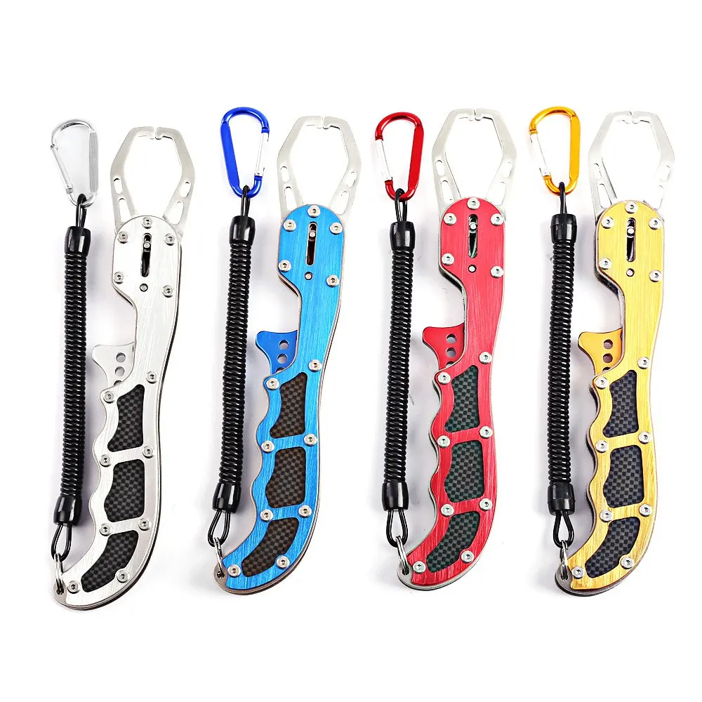 

Aluminum Alloy Fishing Grip Portable Fish Lip Grip Trigger Lock Fishing Tackle Gripper Grabber Grab Tool Fishing Tackle Tools