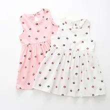 Новое летнее платье принцессы для маленьких девочек Детские вечерние платья без рукавов на свадьбу повседневная одежда подарок на день рождения 27