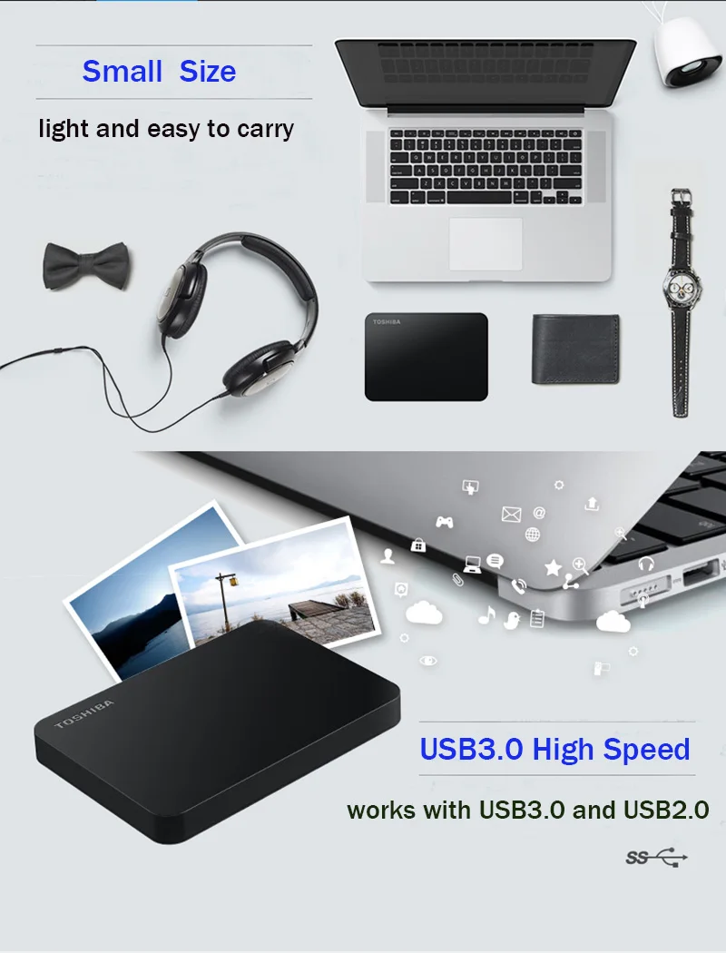 Внешний жесткий диск Toshiba HDD 1 ТБ 2 3 Disco Duro Externo 5 HD внешний Harici портативный Schijf USB