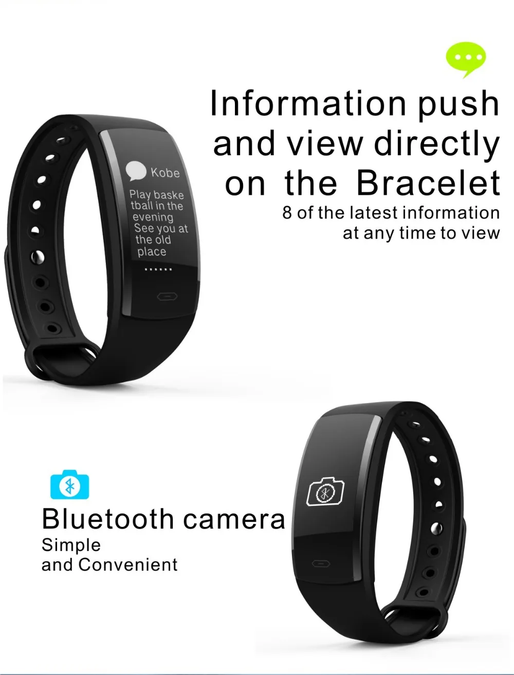QS90 Smart Bracelet Heart Rate Monitor Wristbands Activity Fitness Tracker Bluetooth Waterproof Pedometer Smartband Smart watch (11)