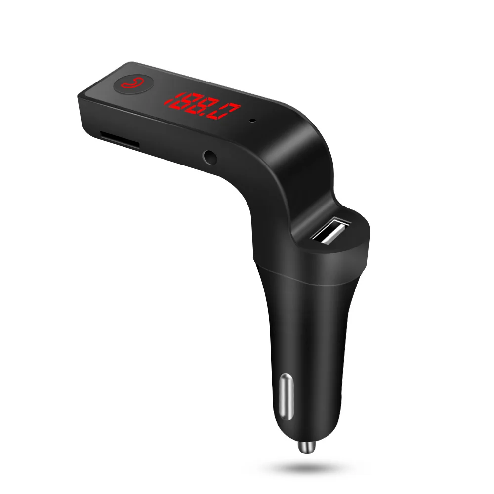 Wireless Car Bluetooth Aux Fm Transmitter Handsfree Bluetooth MP3 Audio Player FM Modulator Bluetooth Car Kit TF USB Charger New (2)