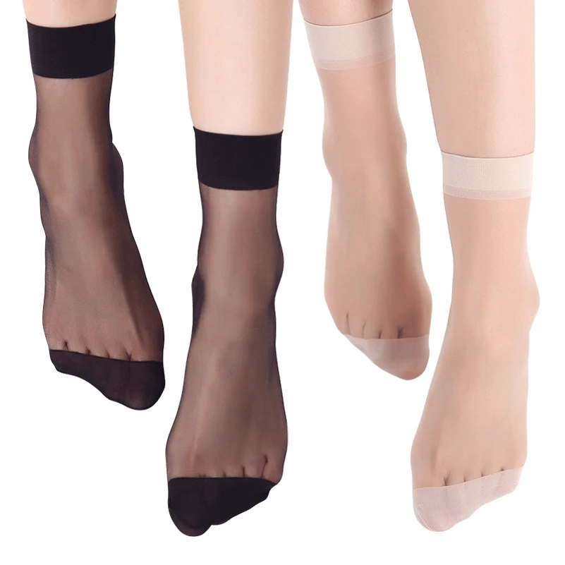 

20pcs=10pairs/lot Women Hot Summer Socks bamboo female Short Socks Thin Crystal Transparent Silk Ankle Socks NS9042
