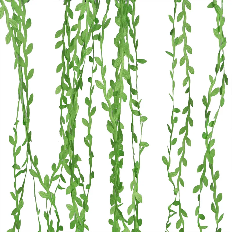 1 шт. 10/20 м шелковая ткань листье-образные искусственных растений зеленых листьев плюща для Свадебные украшения DIY венок из искусственных цветов для декора стен