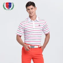 Мужская летняя спортивная футболка для гольфа, мужская полосатая футболка поло для гольфа, быстросохнущие дышащие топы с коротким рукавом, спортивная одежда