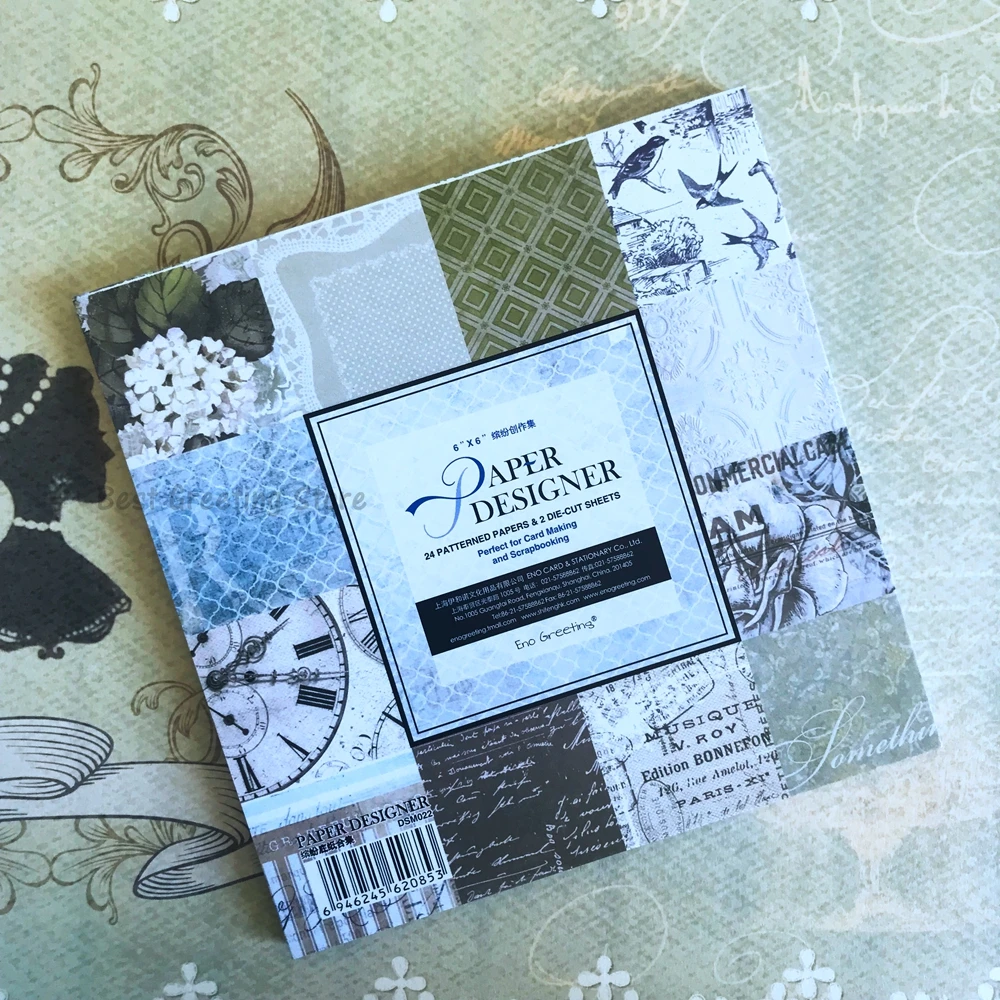 

ENO Greeting Spring Scrapbooking Paper Set 6 inch Paper Pack Scrapbooking Page Kit Fresh Background Craft Paper