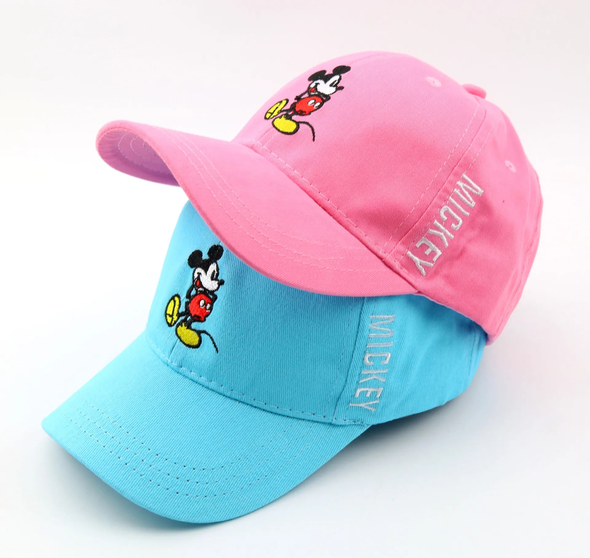 

Embroidered cartoon new baseball cap mouse Mickey adjustable health summer sunscreen kids hat for boys and girls