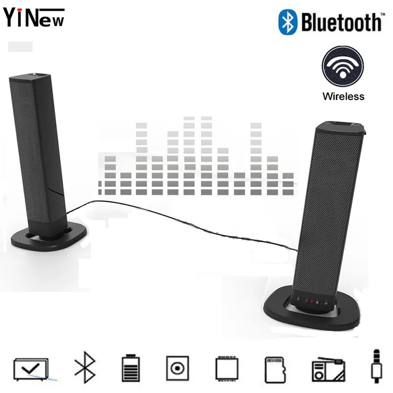 Портативная ТВ звуковая панель 20 Вт Bluetooth колонка беспроводная система домашнего