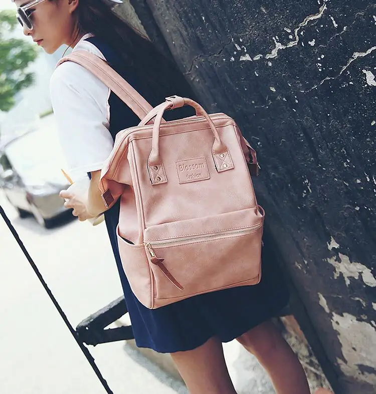 Модный женский кожаный рюкзак, Молодежный корейский стиль, сумка на плечо для ноутбука, школьные сумки для девочек-подростков, Mochila Rugzak Sac A WM762Z