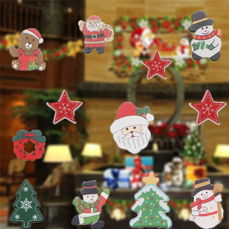 20pcsbox Christmas Wooden Labels Christmas Closet Window Wall Stickers Decor Christmas Decorations For Home N22 (10)