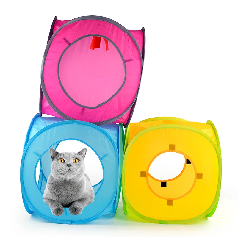 

3 Colors Cat Kitten Pet Play Tents Tunnel Playground Toys Outdoor Foldable Funny Cat Tunnel Combinable Toys for Cat