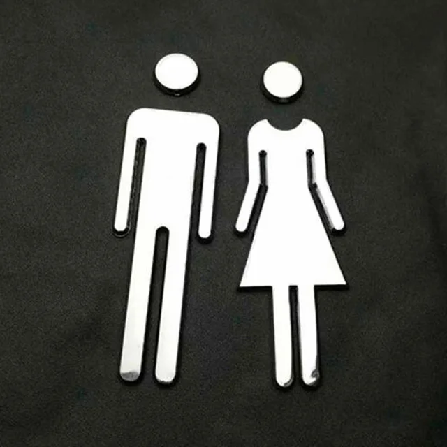 toilet sign sticker toilet door sign bathroom restroom wc door sign