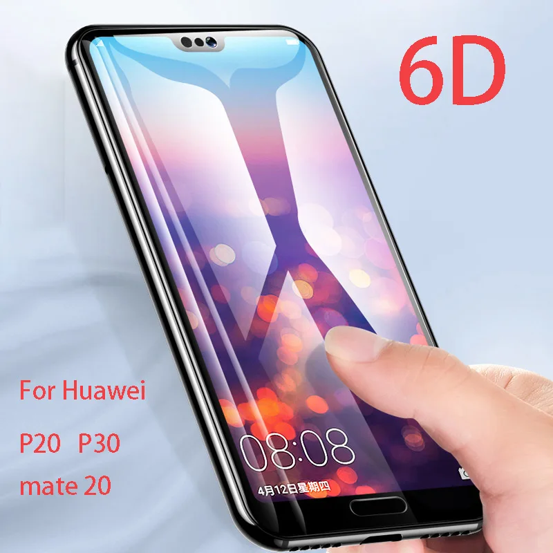 6D Защитное стекло для huawei P20 Lite P20Pro закаленное защитное экрана p30 Pro tective