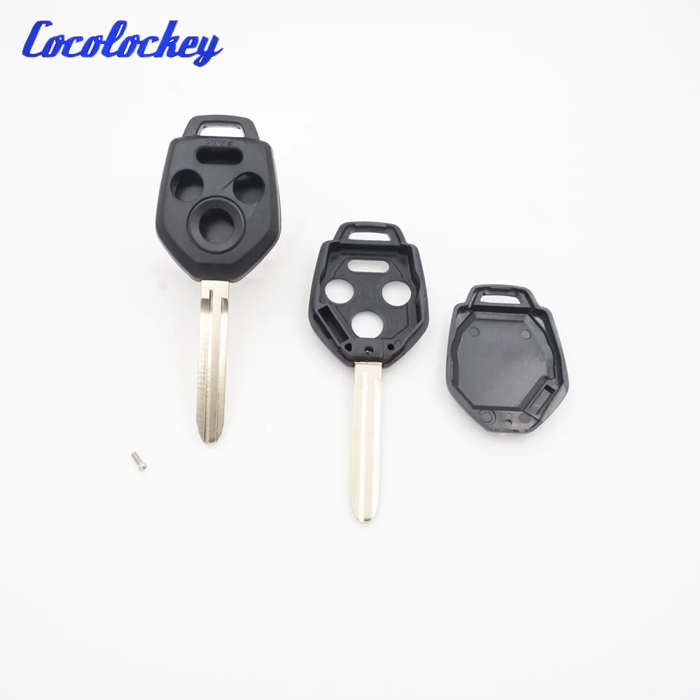Cocolockey 3+1 Button Replacement Remote Key Shell Fob for Subaru Legacy Outback Impreza No Logo