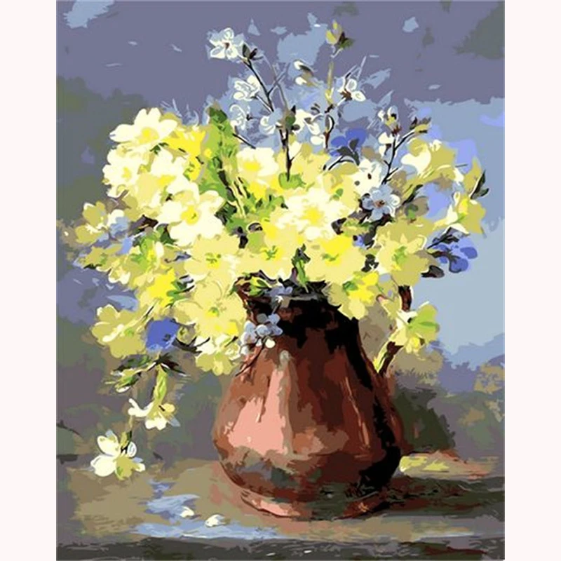 

YIKEE Diamond Painting Flower Arrangement Wall Decor Full Square Rhinestone Pasted Diamond Embroidery Pattern Gift h1321