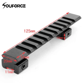 

125mm Length 11mm to 20mm Picatinny Weaver Rail With 10 Slots 4 Hunting Rifle Scope