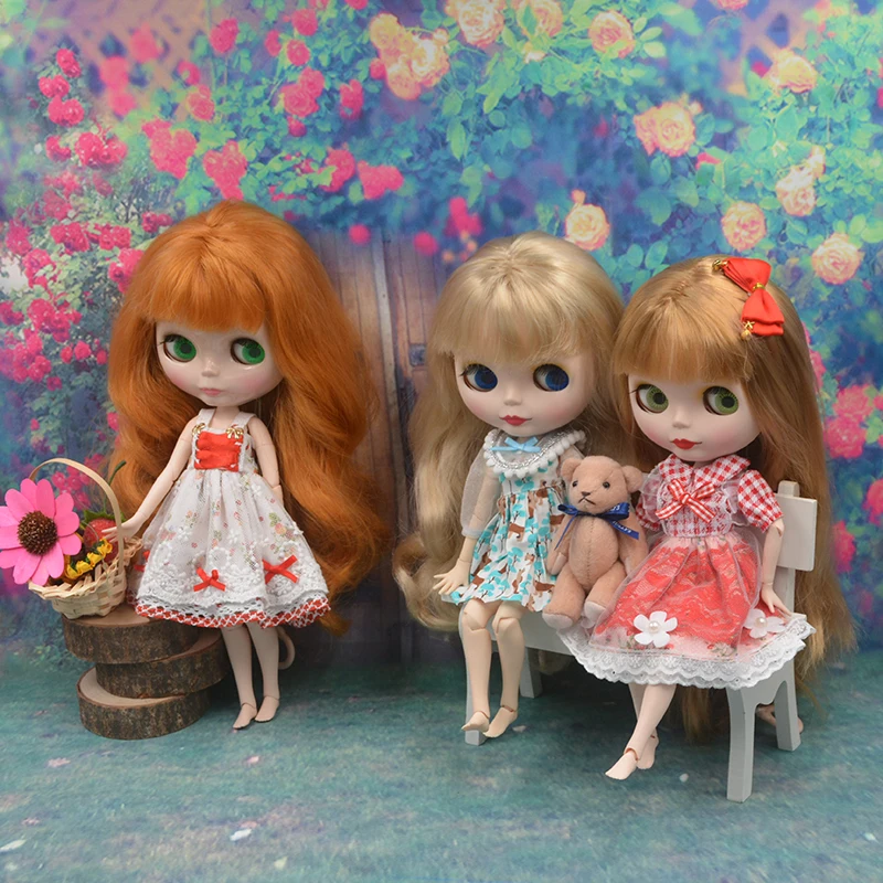 

Factory Neo Blyth Doll Customized Matte Face,1/6 BJD Ball Jointed Doll Blyth Dolls for Girl,Reborn Baby Born Toys for Children G